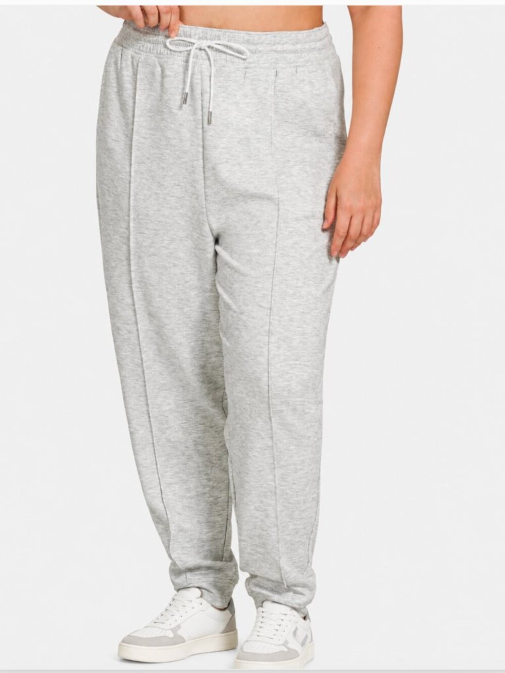 Zenana Joggers HEATHER GREY Scuba Jogger Pants